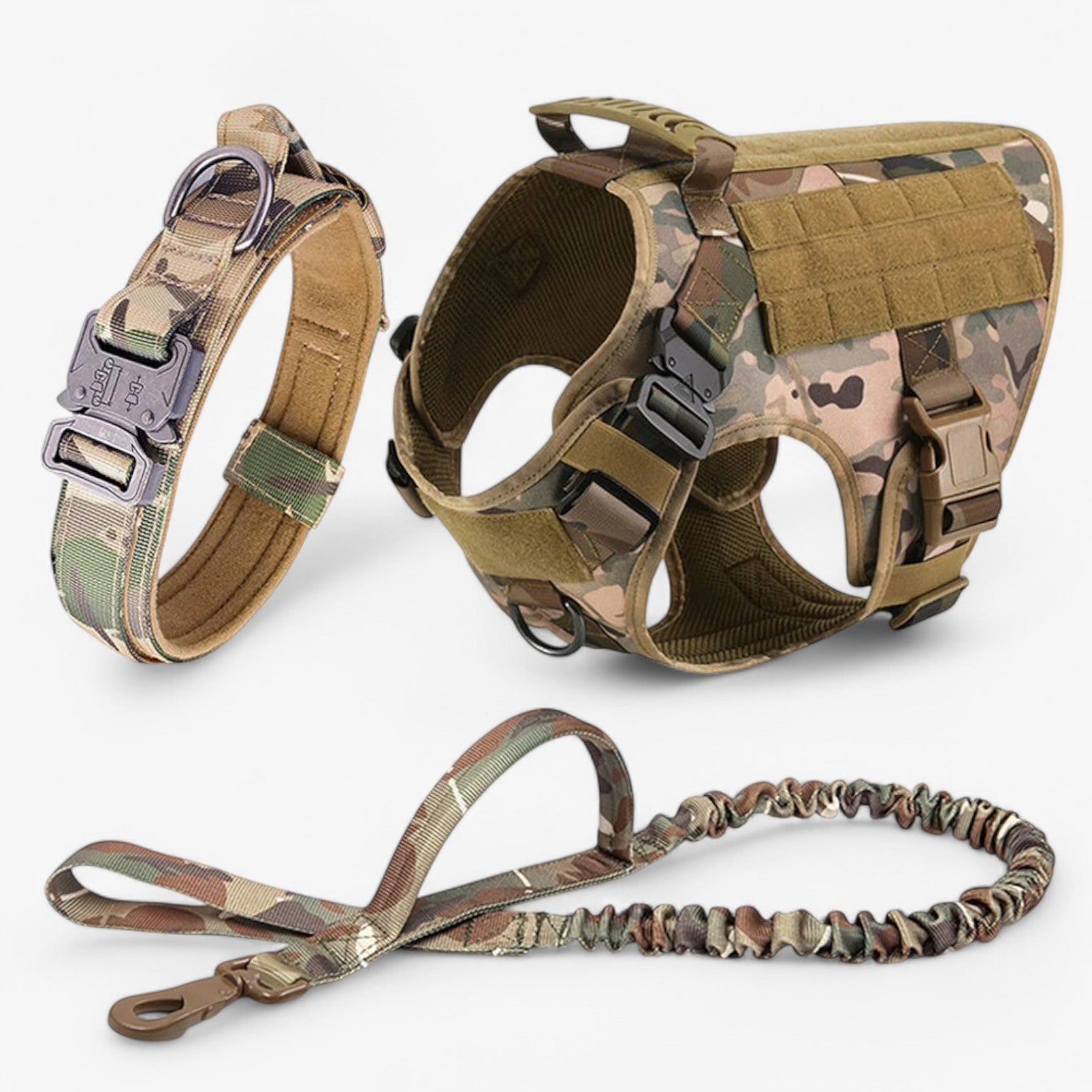 Tactical Dog Harness With Quick Release And Handle - Adjustable Training Vest For Control