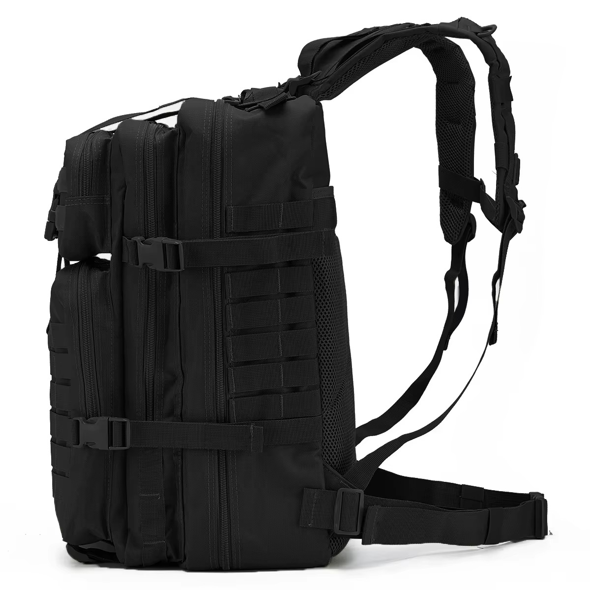 Mochila tática para atividades ao ar livre — sistema MOLLE, design ergonómico