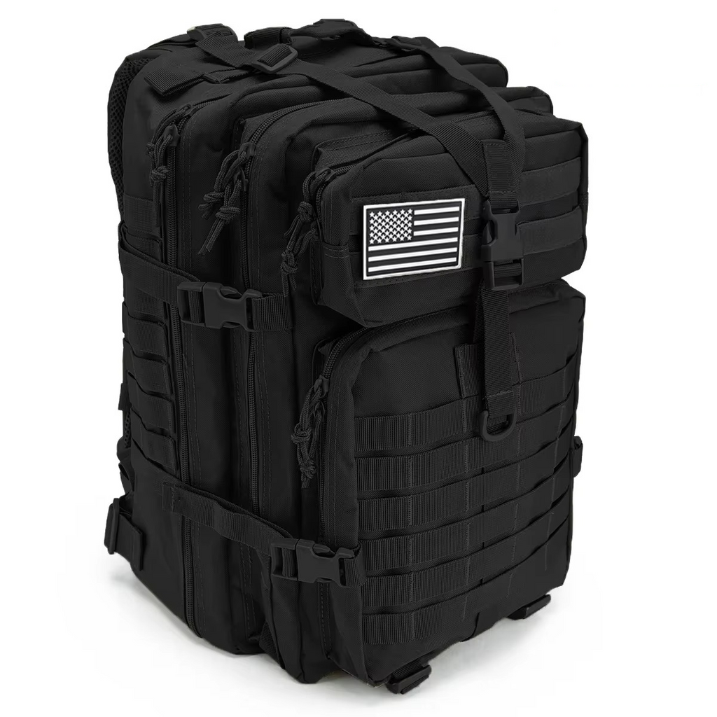 Mochila tática para atividades ao ar livre — sistema MOLLE, design ergonómico