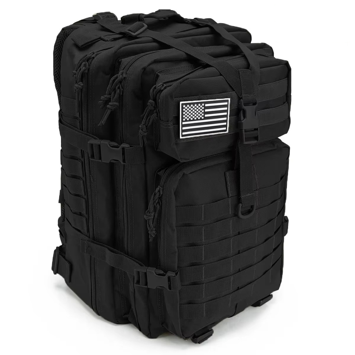 Mochila tática para atividades ao ar livre — sistema MOLLE, design ergonómico