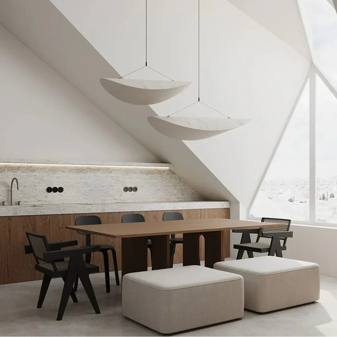 Modern Silk Pendant Light For Ceiling With Cloudlike Diffuser And Soft Even Glow For Contemporary Interiors