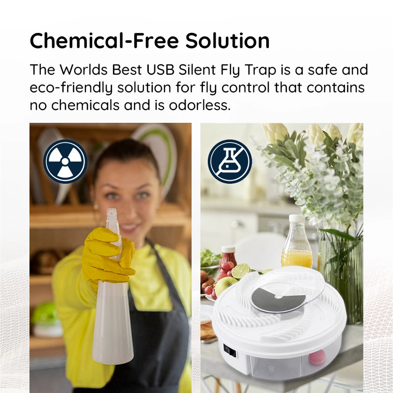 USB Fly Trap For Indoor Use Quiet Insect Catcher With No Chemicals