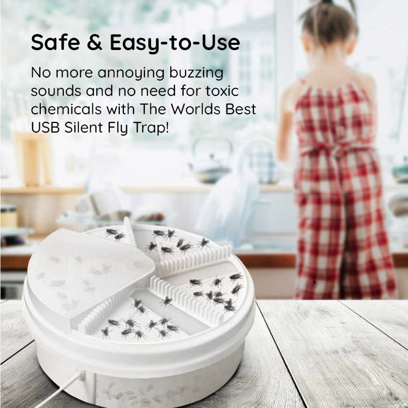 USB Fly Trap For Indoor Use Quiet Insect Catcher With No Chemicals