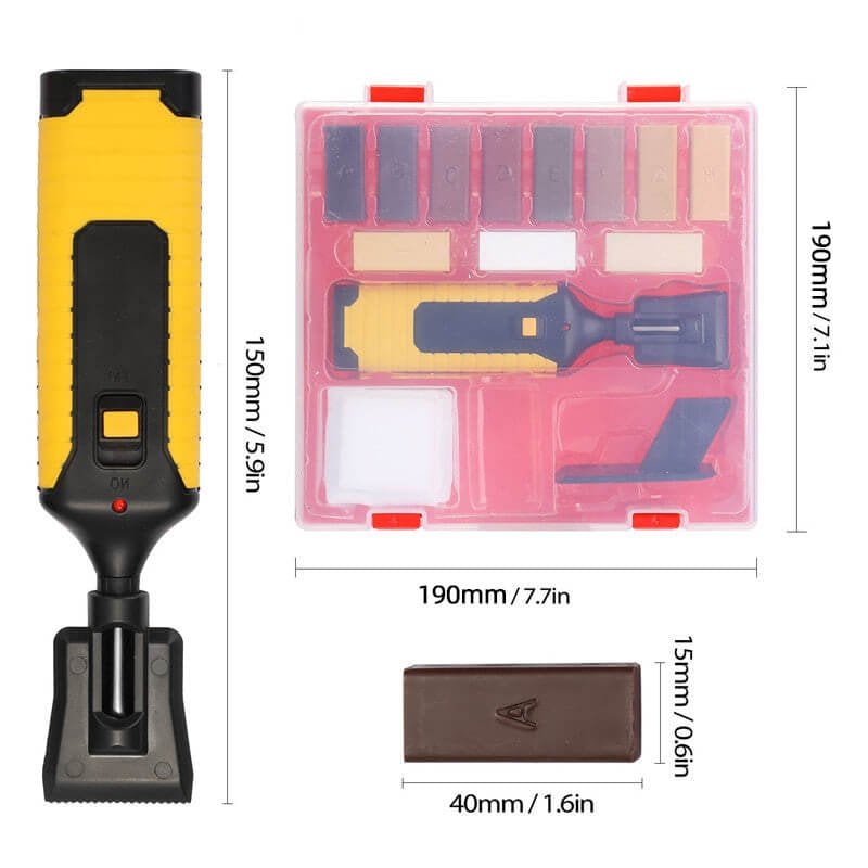 Obnovovač dřevěných povrchů TimberTouch DIY — systém záplat s přizpůsobením barvy na oděrky, rýhy a škrábance