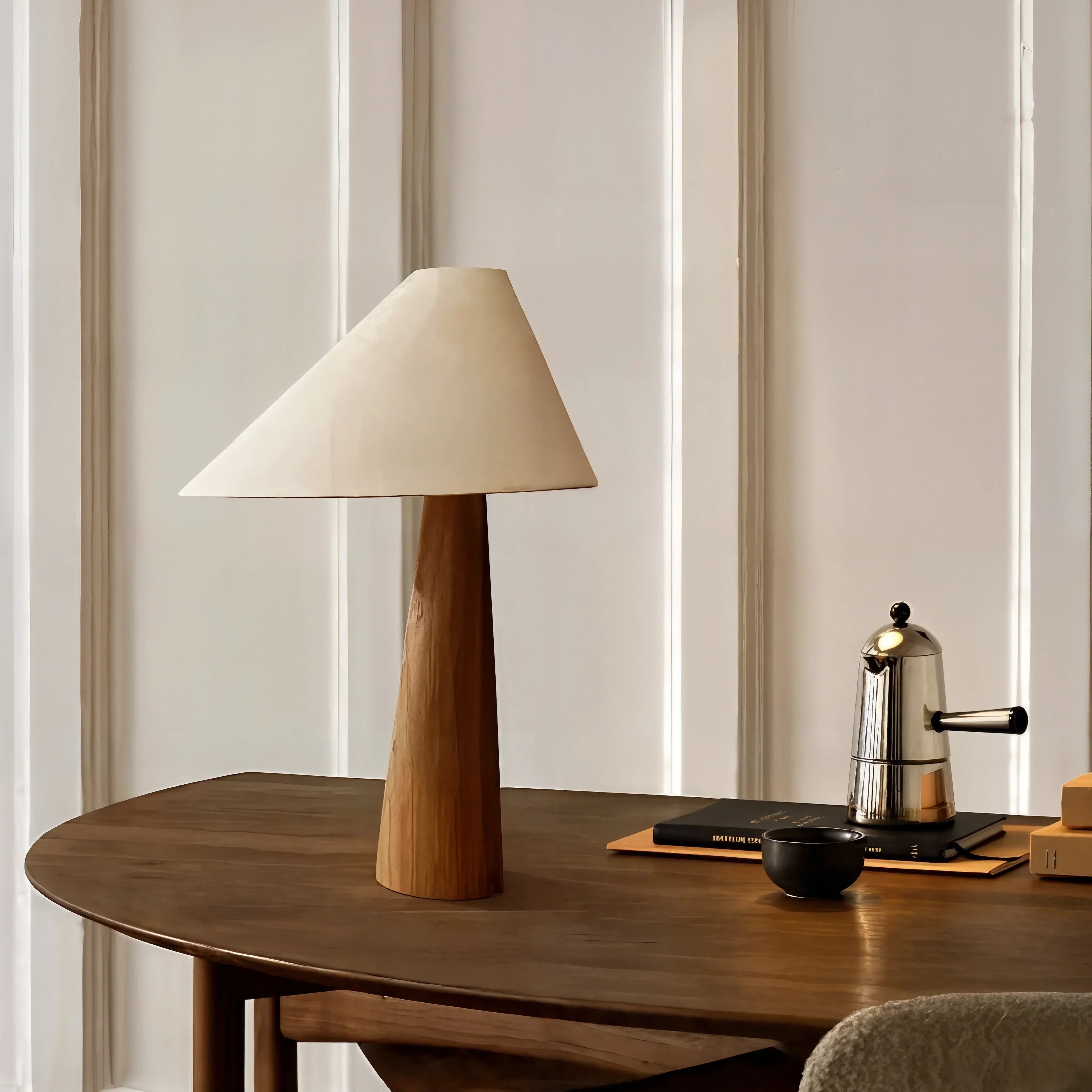 Aurorawood LED Table Lamp For Modern Rooms With Warm Soft Ambient Glow In Contemporary Living Spaces