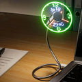 TimeGlow Clock Fan — USB Powered, Adjustable Airflow, LED Display