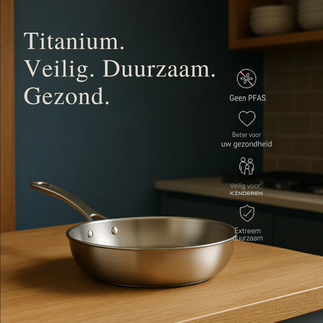 Hammered Titanium Frying Pan With Nonstick Coating For Induction
