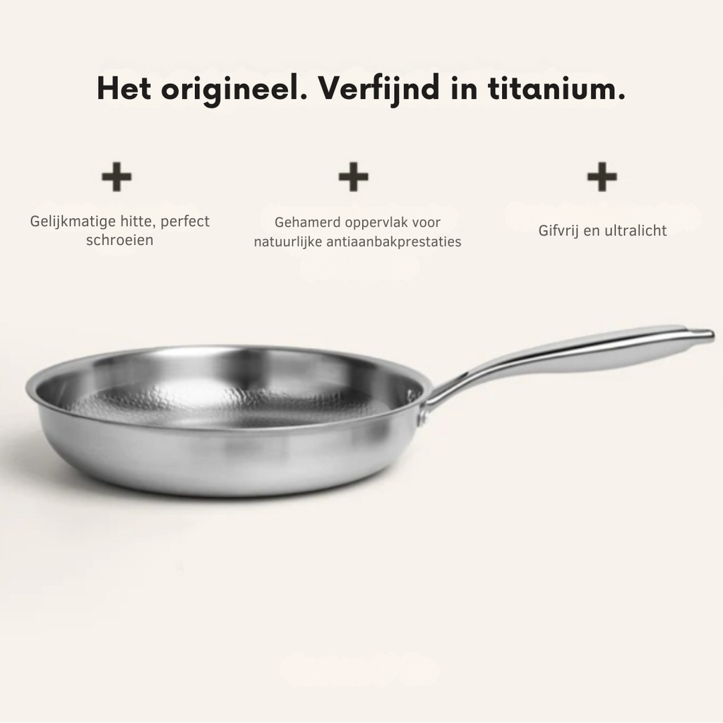 Titanium Frying Pan Hammered Induction Cookware For Everyday Cooking