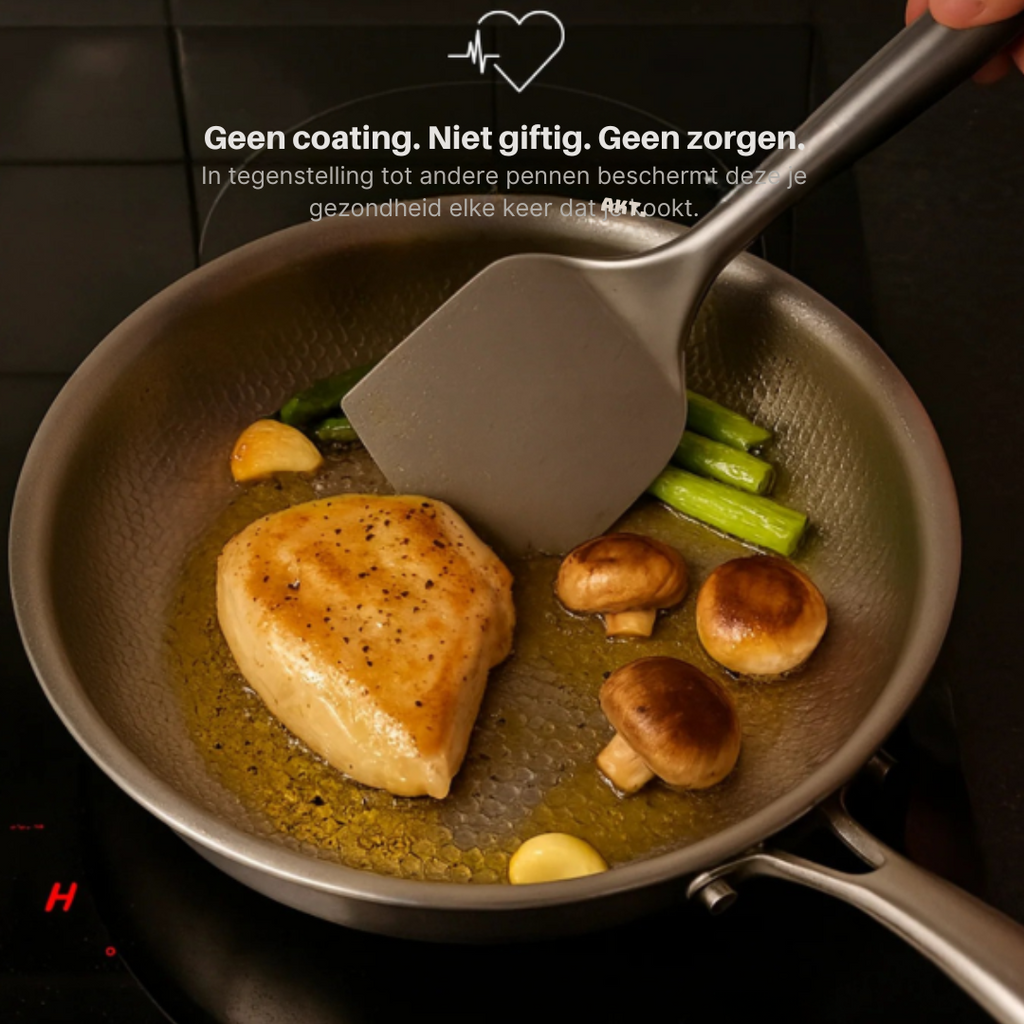 Titanium Frying Pan Hammered Induction Cookware For Everyday Cooking