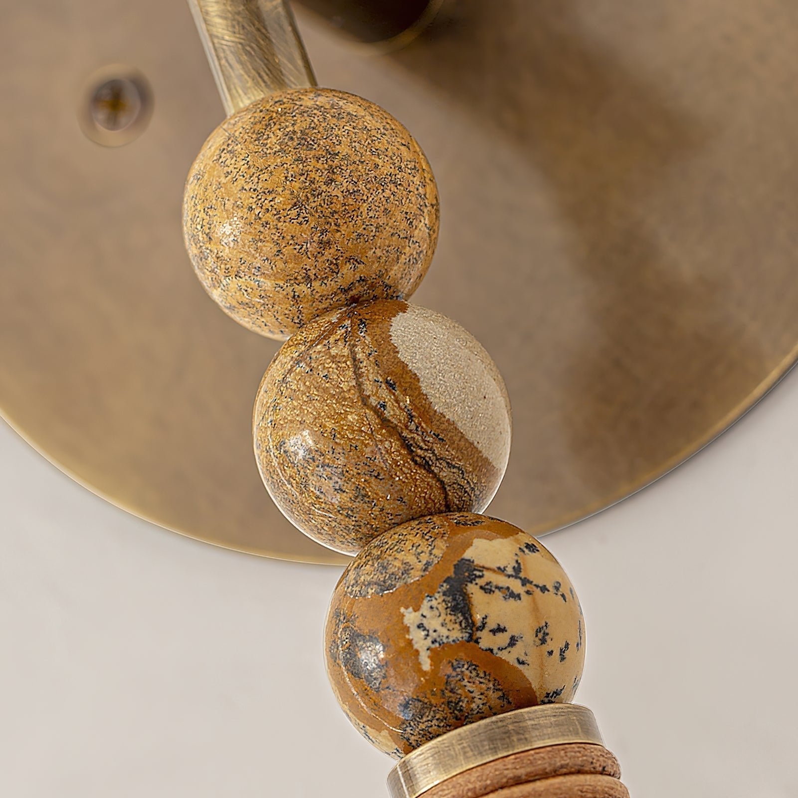 Toam Marble Brass Wall Lamp, Persepolis Inspired, Antique Brass Finish, 18.9 And 27.6 Inch