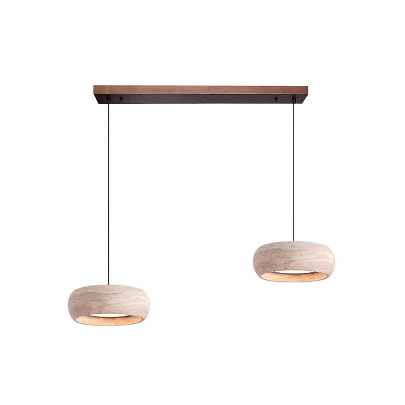 Pendant Light In Travertine With Integrated LED For Ceiling Mount Indoor Lighting