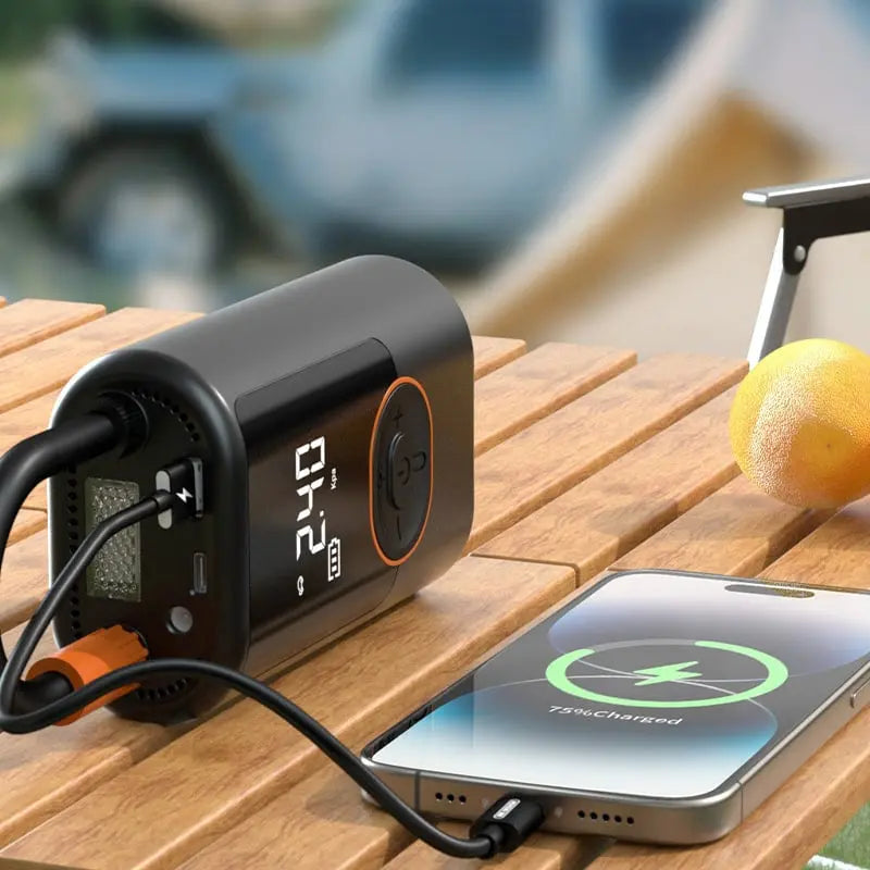 Digital Portable Tire Inflator — Battery-Powered, 150 PSI, Automatic Shutoff