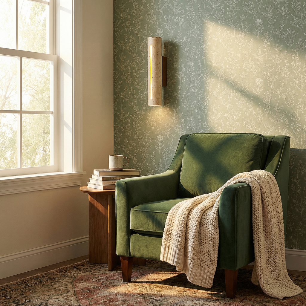 TerraLume Elegant Natural Wall Sconce For Ambient Illumination And Soft Home Lighting