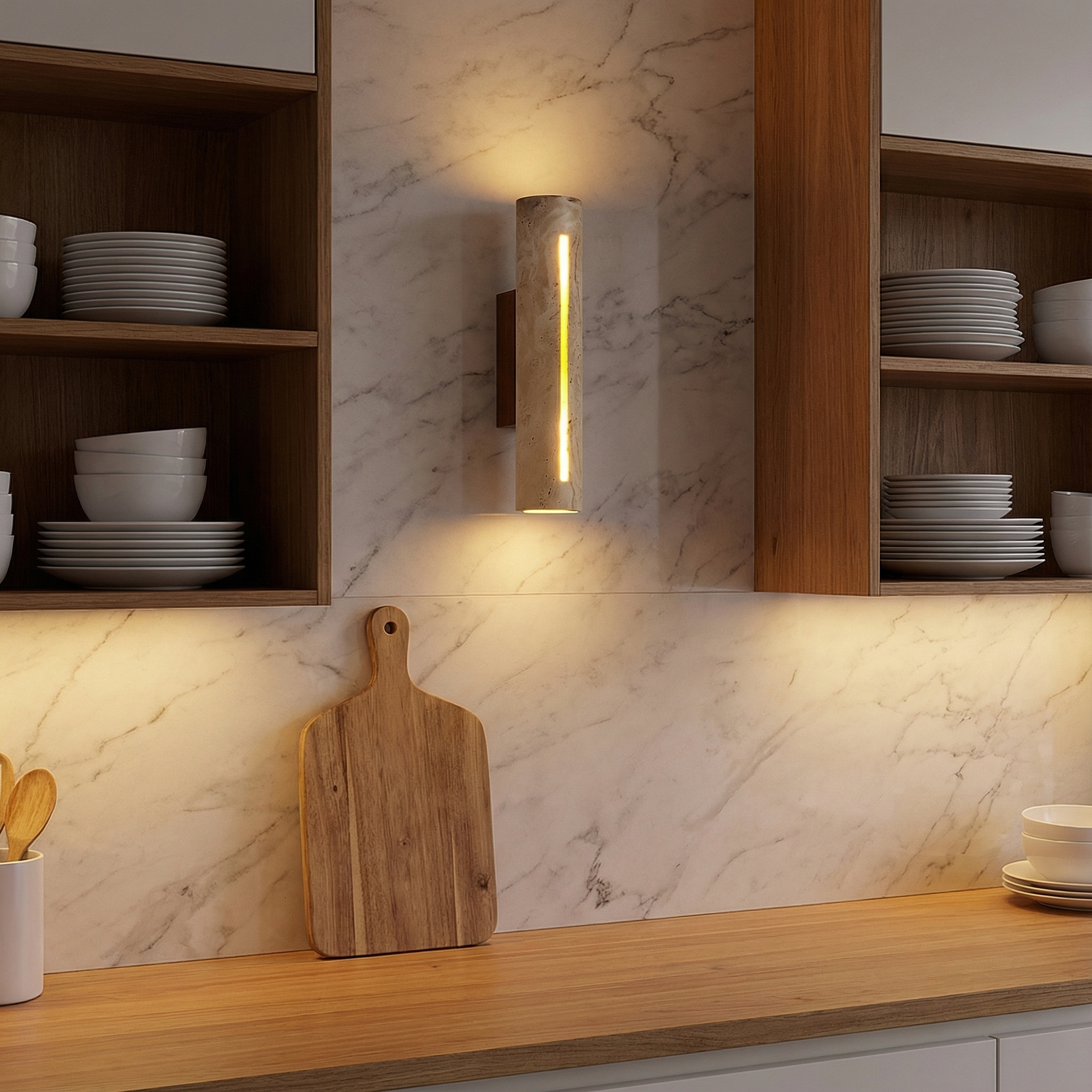 TerraLume Elegant Natural Wall Sconce For Ambient Illumination And Soft Home Lighting