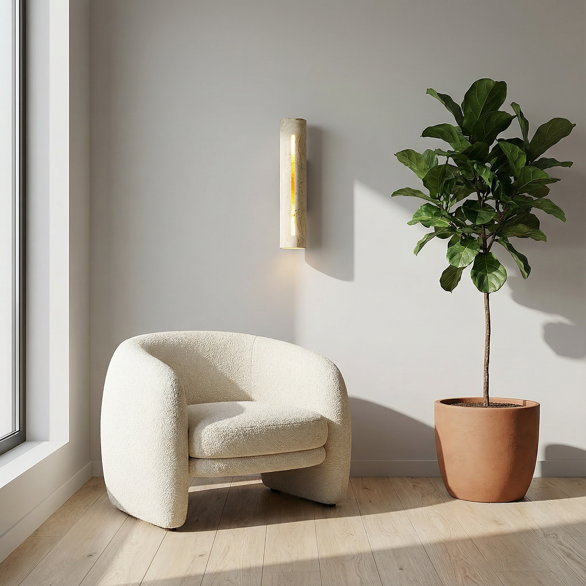 TerraLume Elegant Natural Wall Sconce For Ambient Illumination And Soft Home Lighting