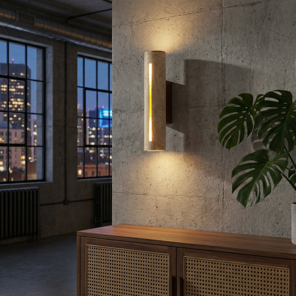 TerraLume Elegant Natural Wall Sconce For Ambient Illumination And Soft Home Lighting