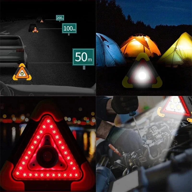 Kompaktní trojúhelníkové COB LED světlo - integrovaná powerbanka