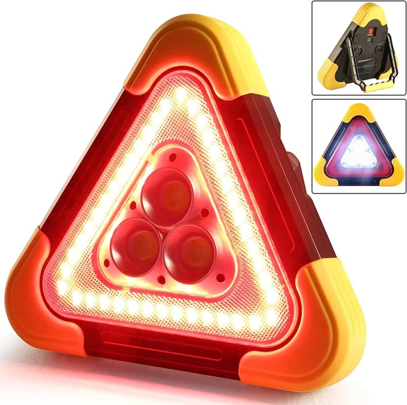 Kompaktní trojúhelníkové COB LED světlo - integrovaná powerbanka