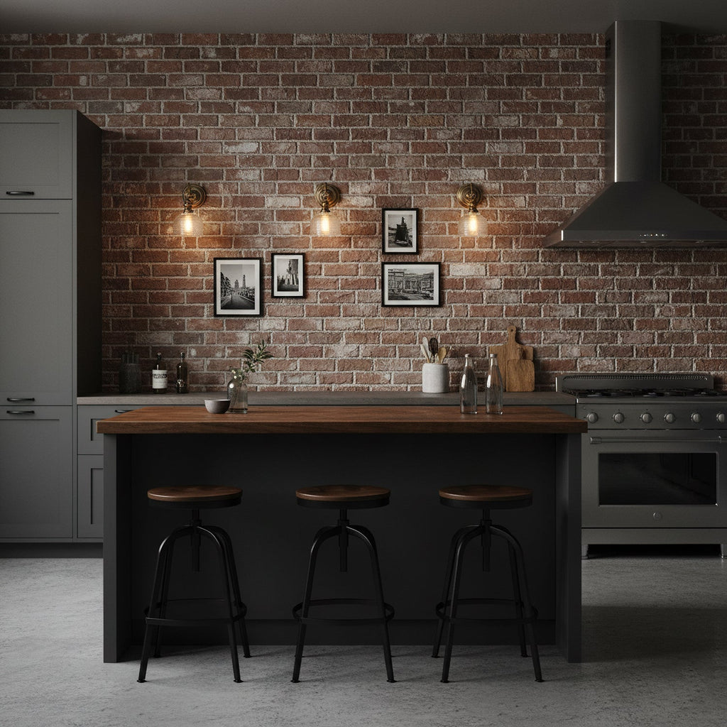 Tristan Brass And Glass Wall Lamp With Warm Light For Kitchen, Dining And Living
