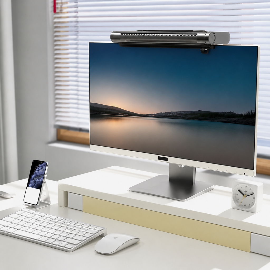 Bladeless USB Desk Clip Fan With Adjustable Airflow 360-Degree Rotation
