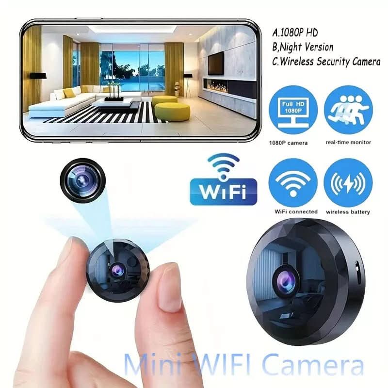 NovaMini Magnetyczna kamera bezpieczeństwa Wi‑Fi – obraz HD 1080P w nocy, wykrywanie ruchu