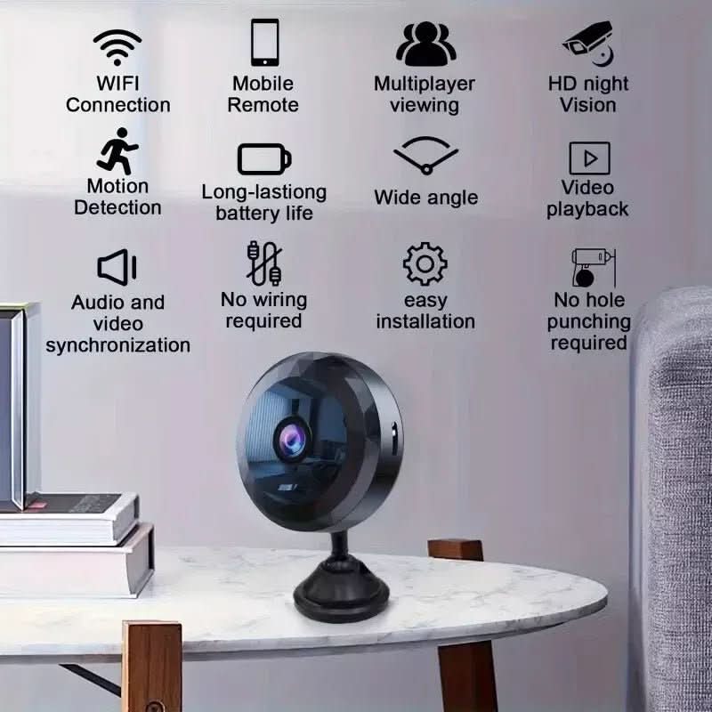 NovaMini Magnetyczna kamera bezpieczeństwa Wi‑Fi – obraz HD 1080P w nocy, wykrywanie ruchu