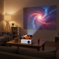 Mini projektor — LED s jasem 3000 lumenů, elegantní stolní provedení