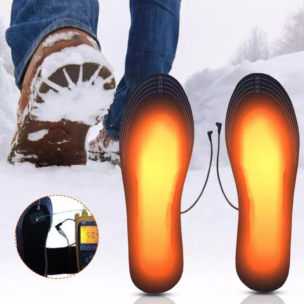 Rechargeable Heated Insoles With USB Power And Adjustable Temperature For Warm Feet
