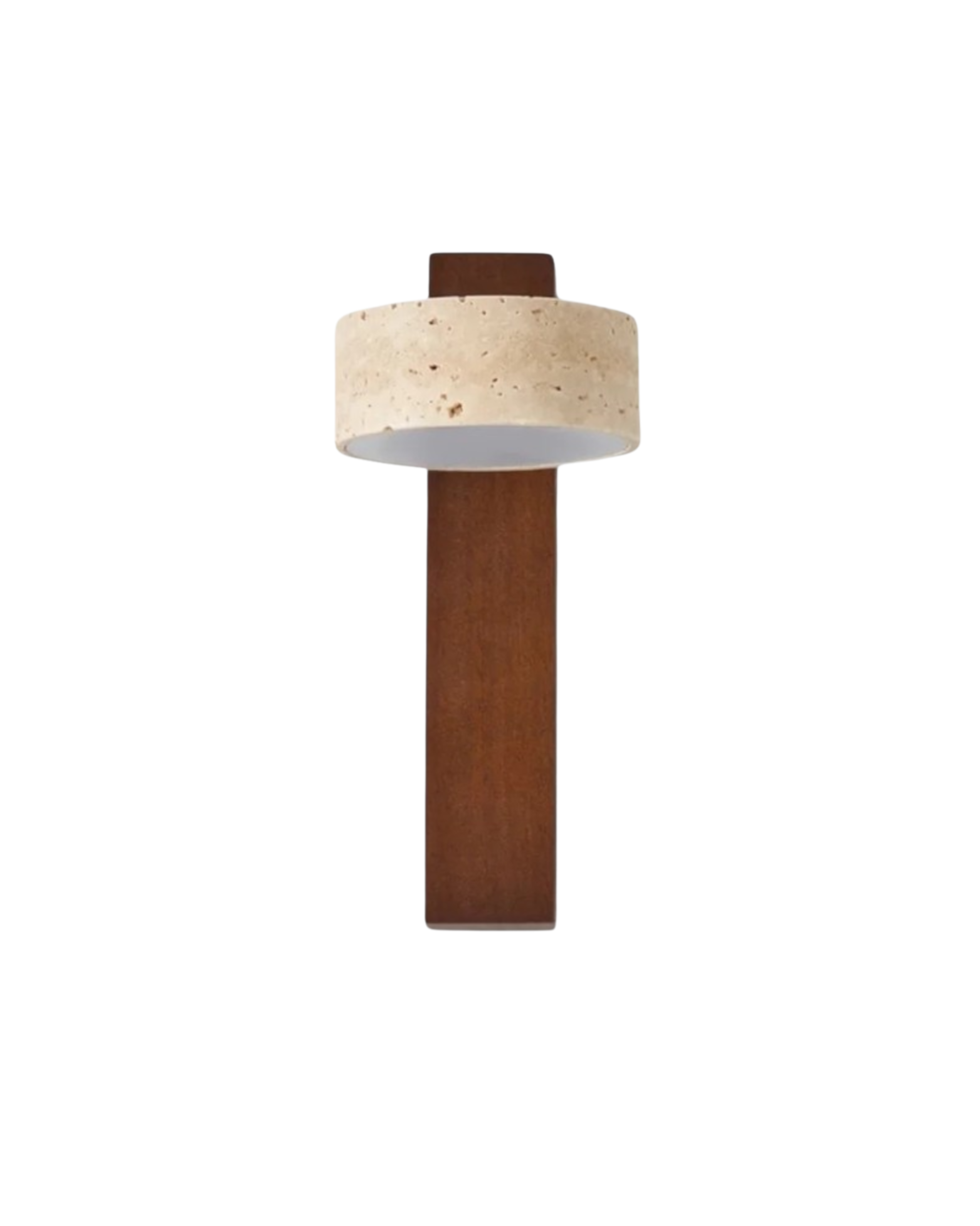 Travertine Stone Wall Lamp With Warm Light For Living Room Scandinavian Style Ambience