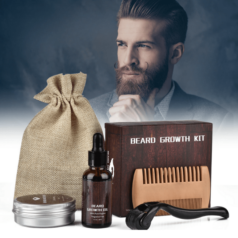Set BeardBloom pentru creștere — Set complet pentru terapia cu microace