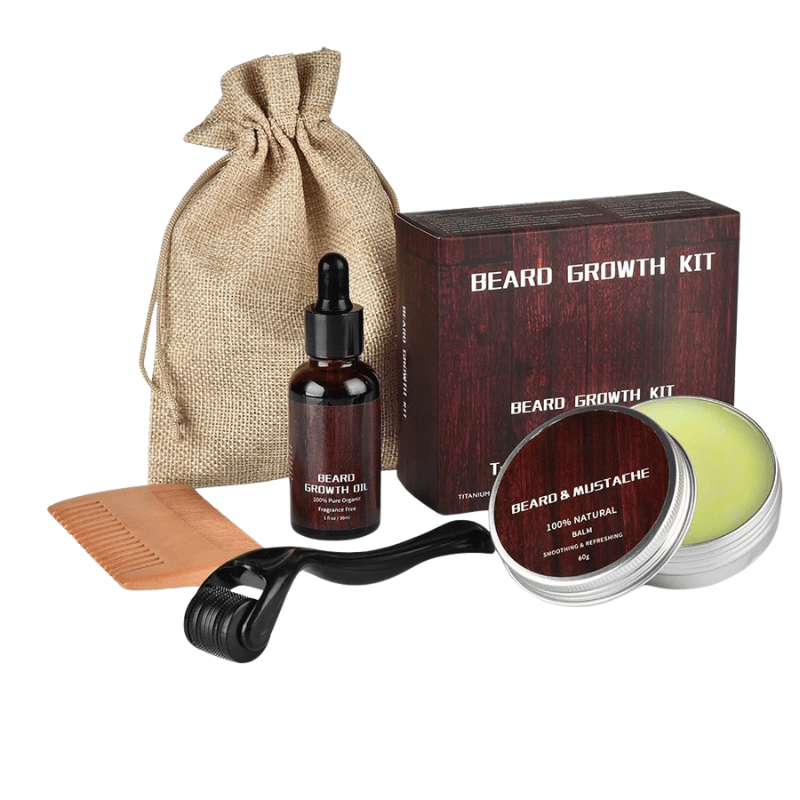 Set BeardBloom pentru creștere — Set complet pentru terapia cu microace