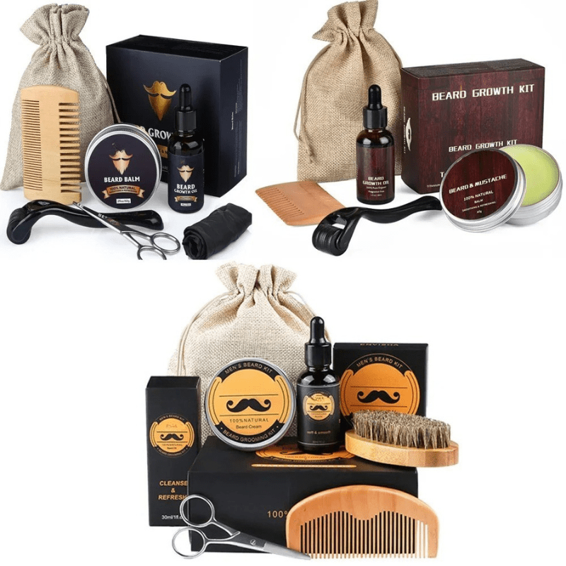 Set BeardBloom pentru creștere — Set complet pentru terapia cu microace