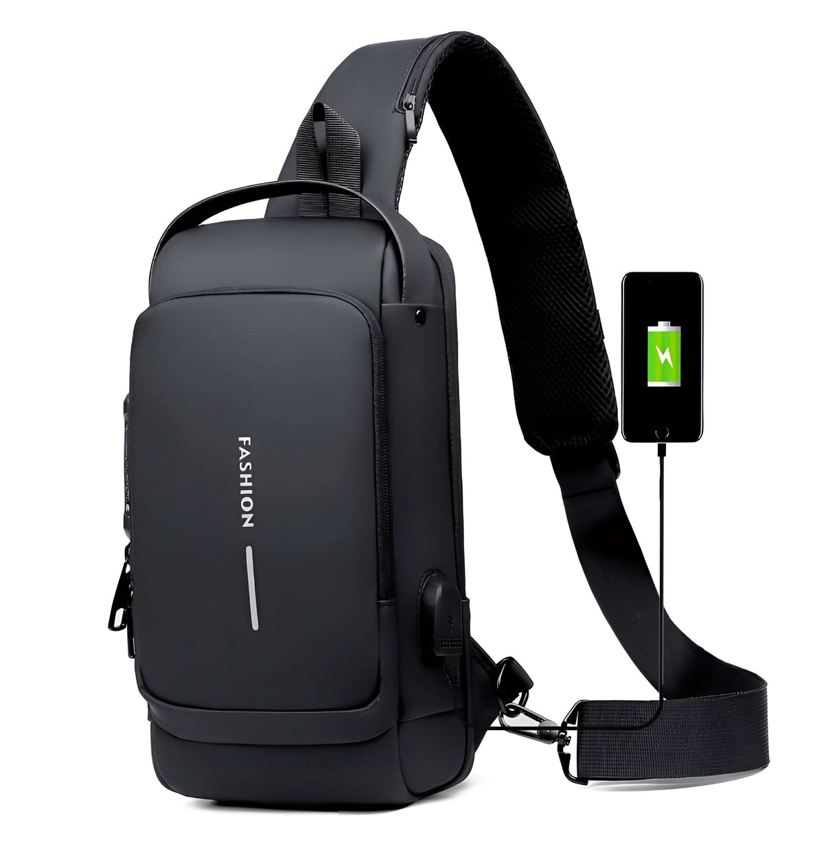 תיק גב מאובטח למחשב נייד UrbanTech - טעינת USB, מבנה עמיד למים