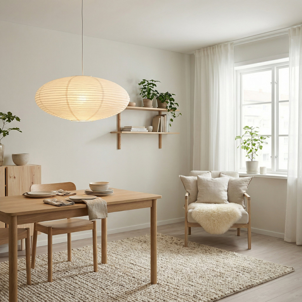 Novae Paper Pendant Lamp For Indoor Living Areas And Dining Rooms Home Decor Light Fixture