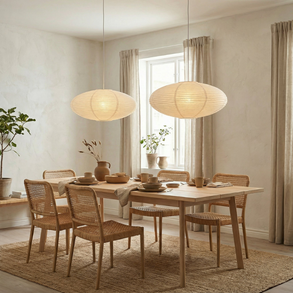 Novae Paper Pendant Lamp For Indoor Living Areas And Dining Rooms Home Decor Light Fixture