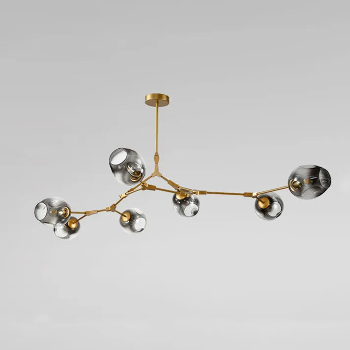 LustraNova Pendant Light With Glass Orbs And Branching Arms For Ambient Living Room Lighting