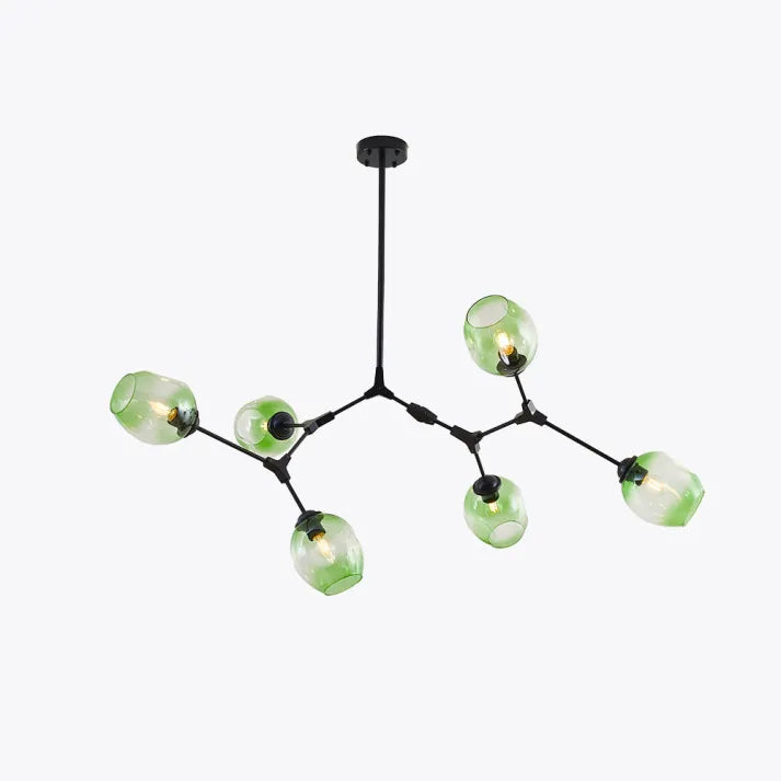 LustraNova Pendant Light With Glass Orbs And Branching Arms For Ambient Living Room Lighting