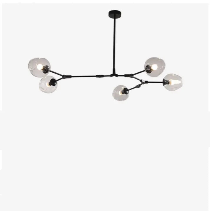 LustraNova Pendant Light With Glass Orbs And Branching Arms For Ambient Living Room Lighting