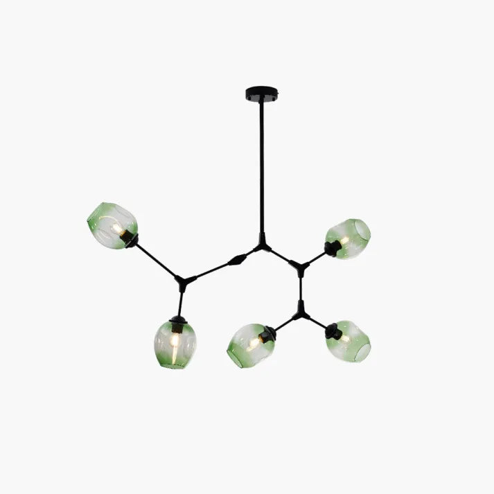 LustraNova Pendant Light With Glass Orbs And Branching Arms For Ambient Living Room Lighting