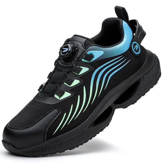 Steel Toe Work Shoes With Grippy Rubber Sole For Secure Traction