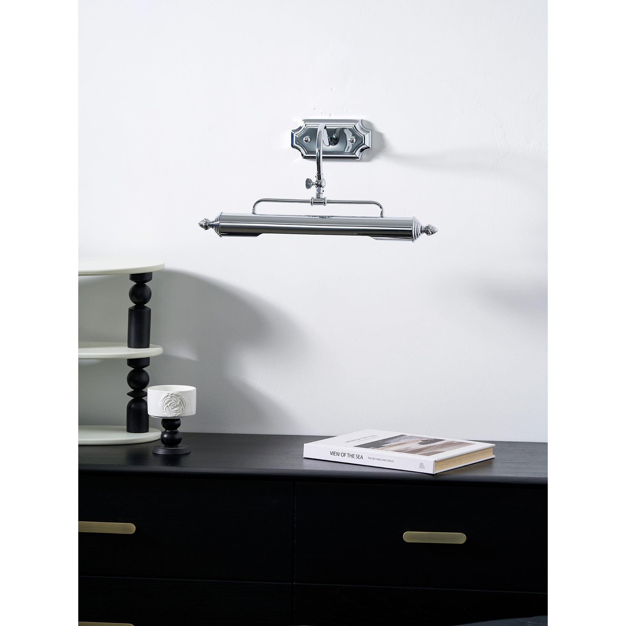 Vellichor Adjustable Gooseneck Wall Lamp for Art and Mirrors, Industrial Lighting