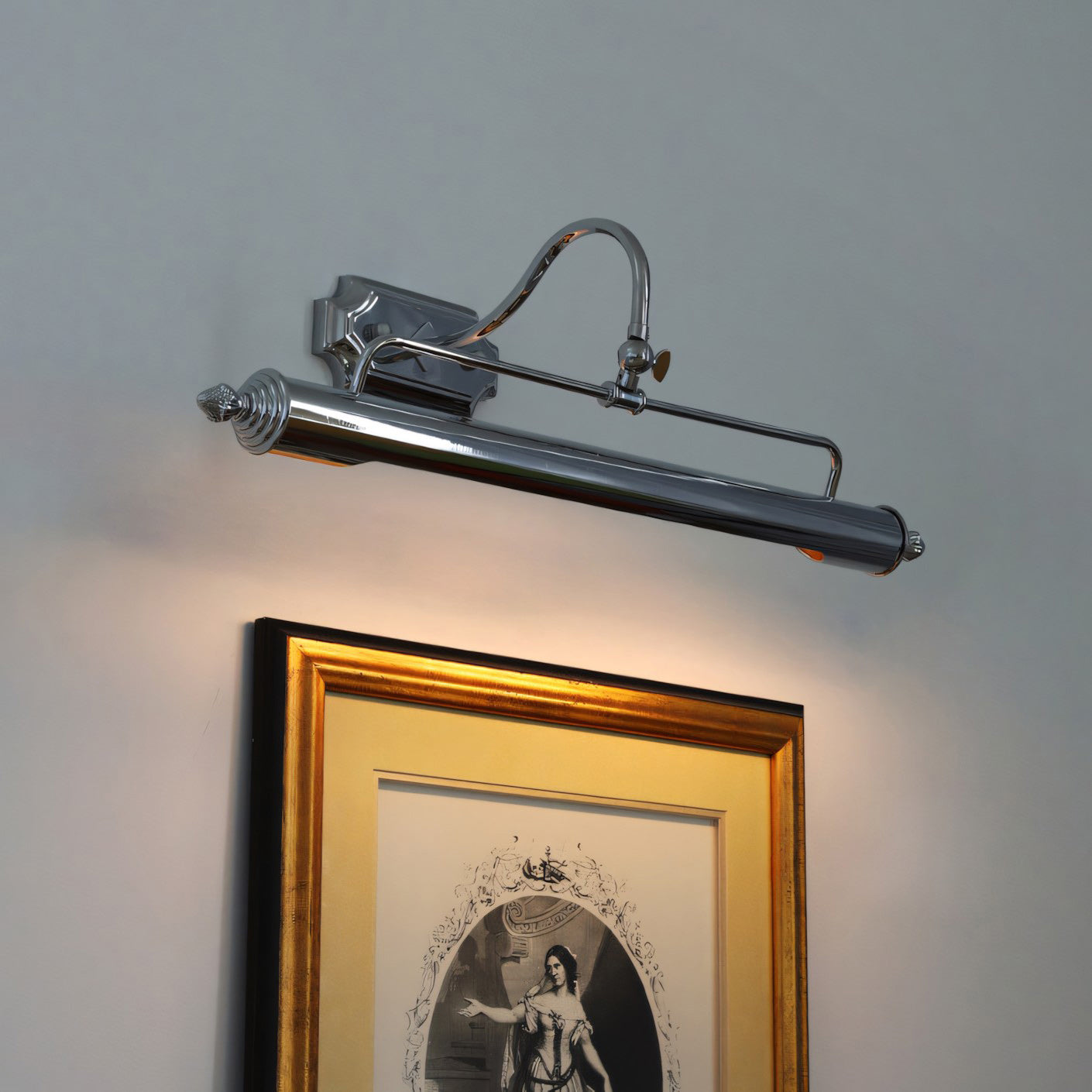 Vellichor Adjustable Gooseneck Wall Lamp for Art and Mirrors, Industrial Lighting