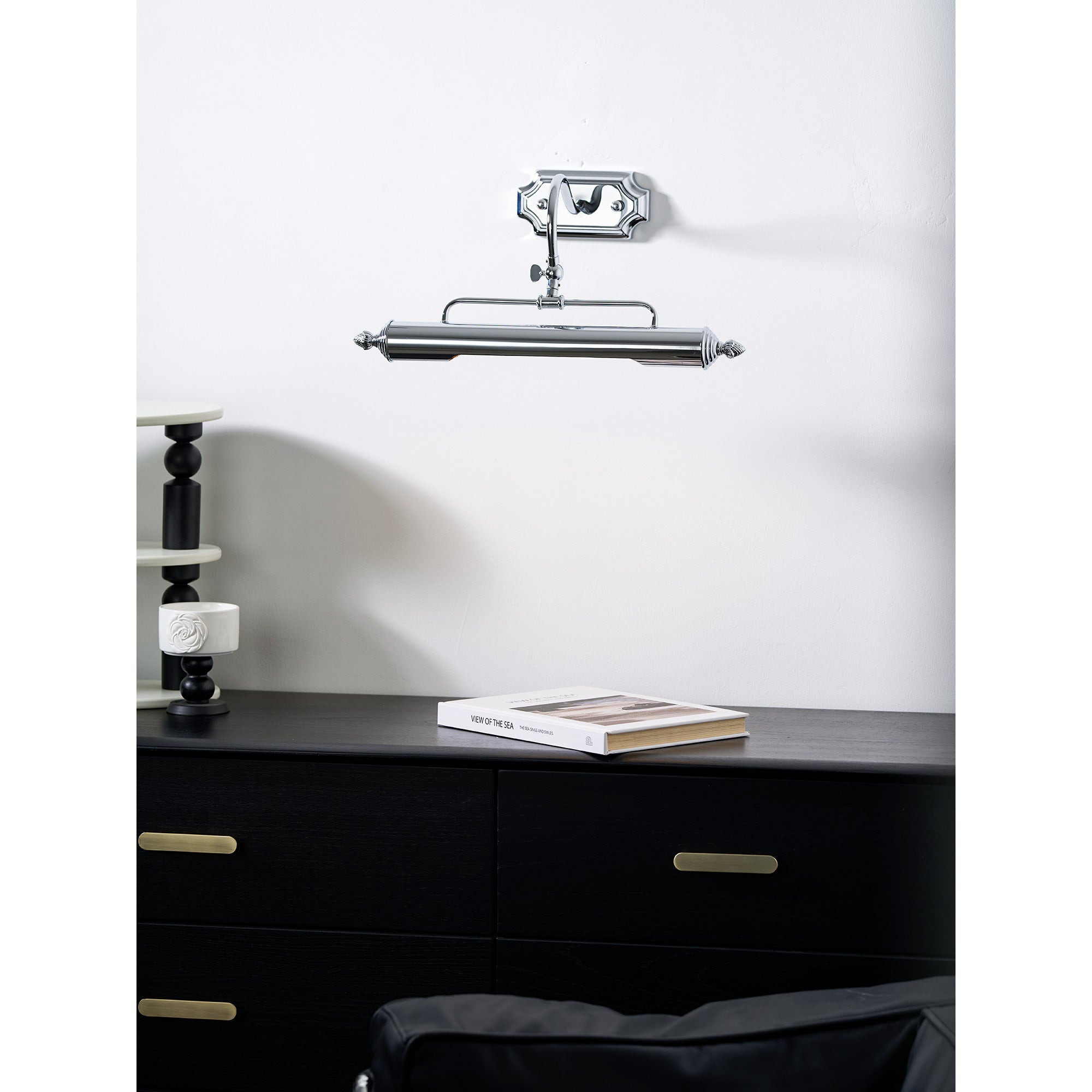 Vellichor Adjustable Gooseneck Wall Lamp for Art and Mirrors, Industrial Lighting