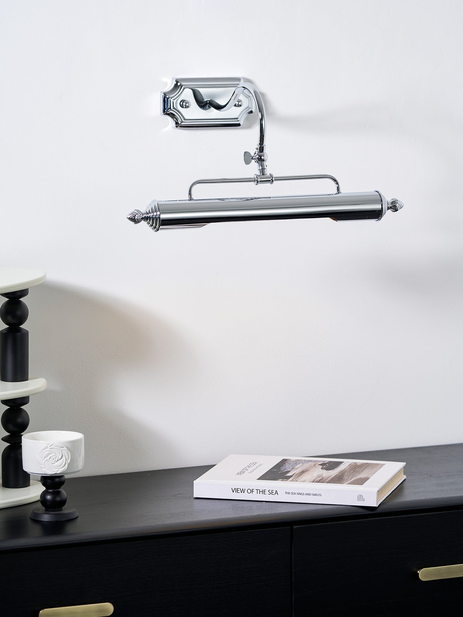 Vellichor Adjustable Gooseneck Wall Lamp for Art and Mirrors, Industrial Lighting