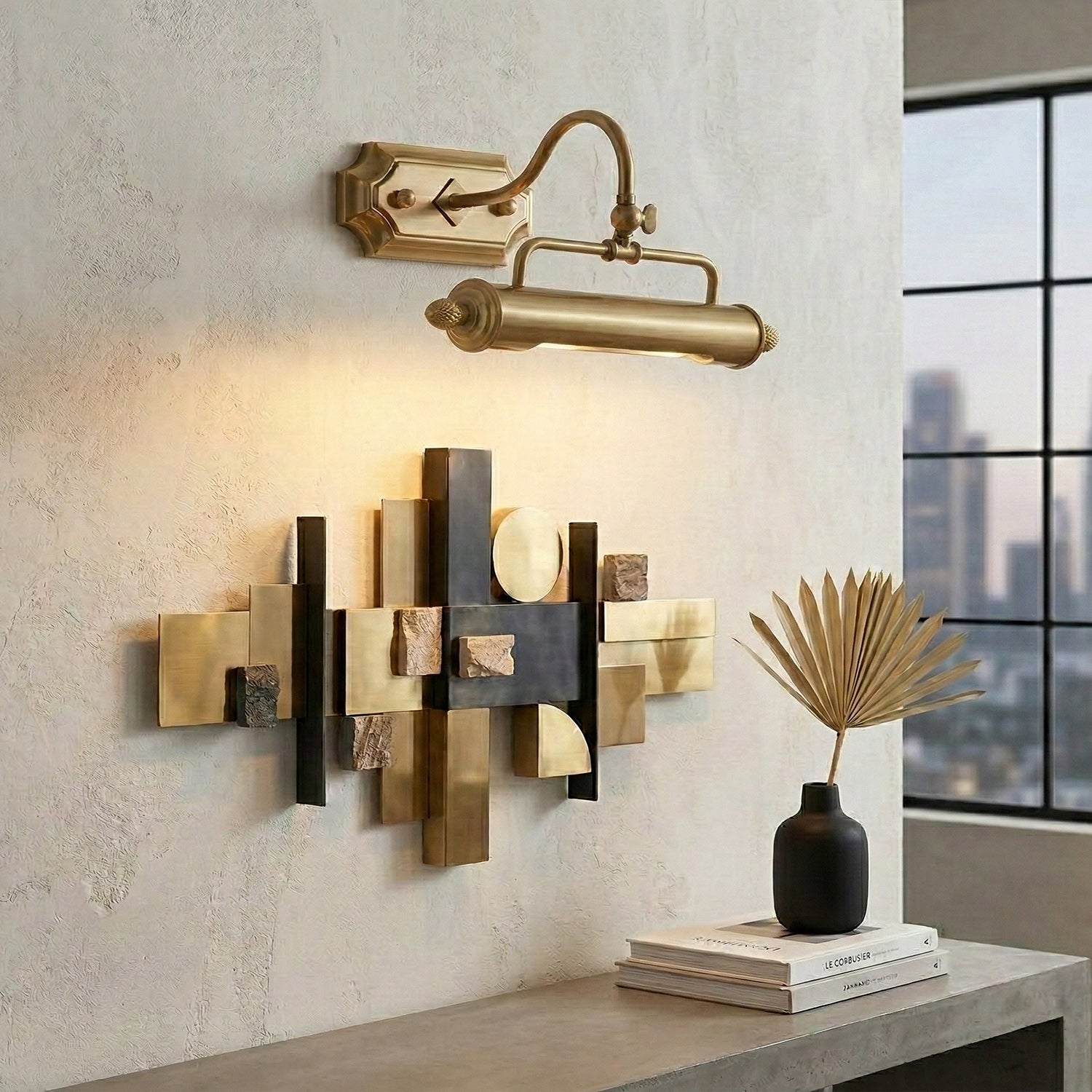 Vellichor Adjustable Gooseneck Wall Lamp for Art and Mirrors, Industrial Lighting