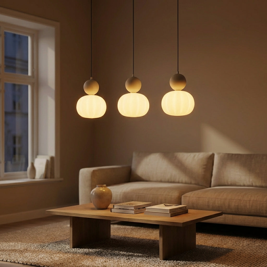 LumaNova Geometric Pendant Light Fixture For Modern Interiors With Stylish Shade