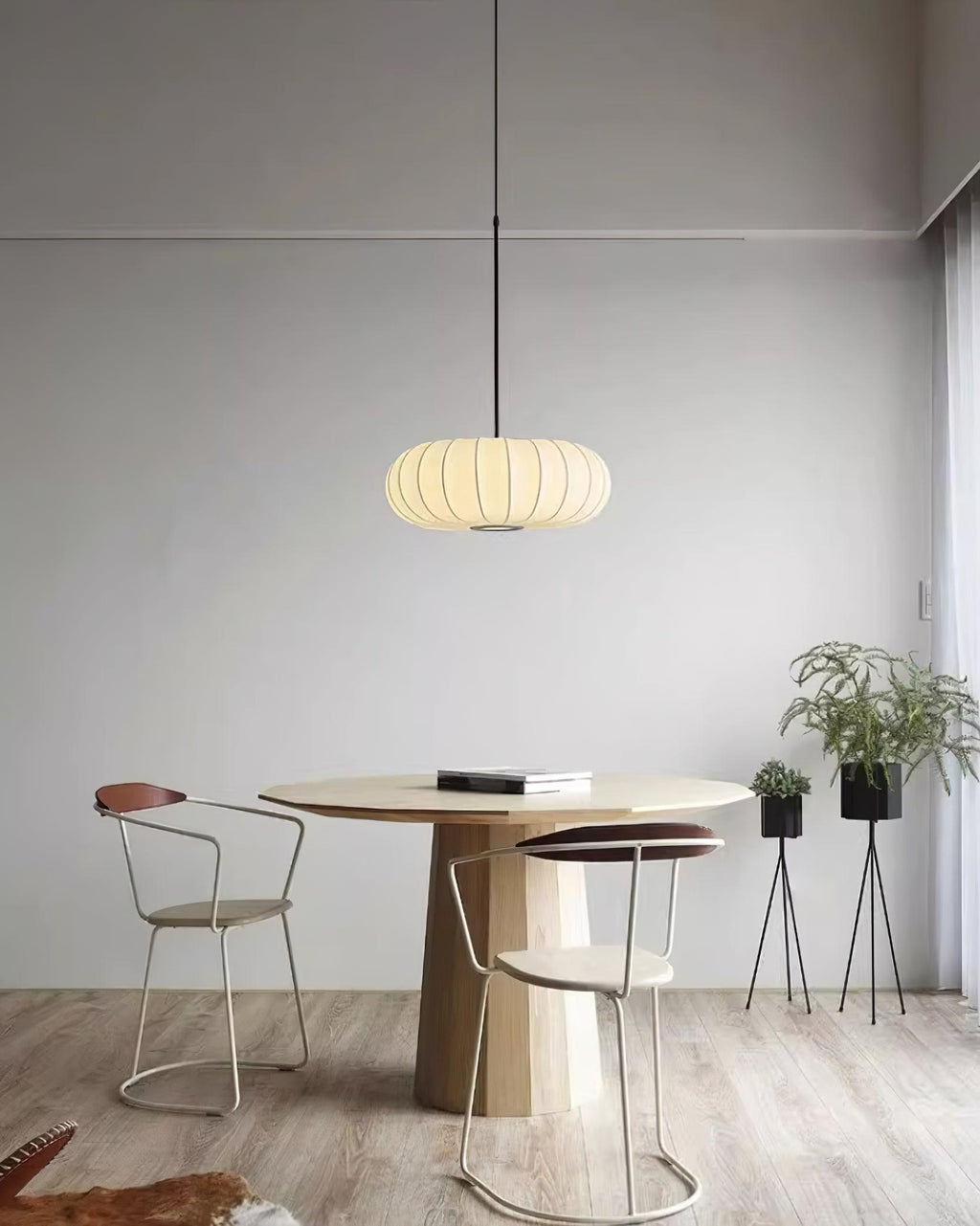 Aero Pendant Light With Natural Materials For Kitchen And Dining Areas In Modern Homes And Spaces