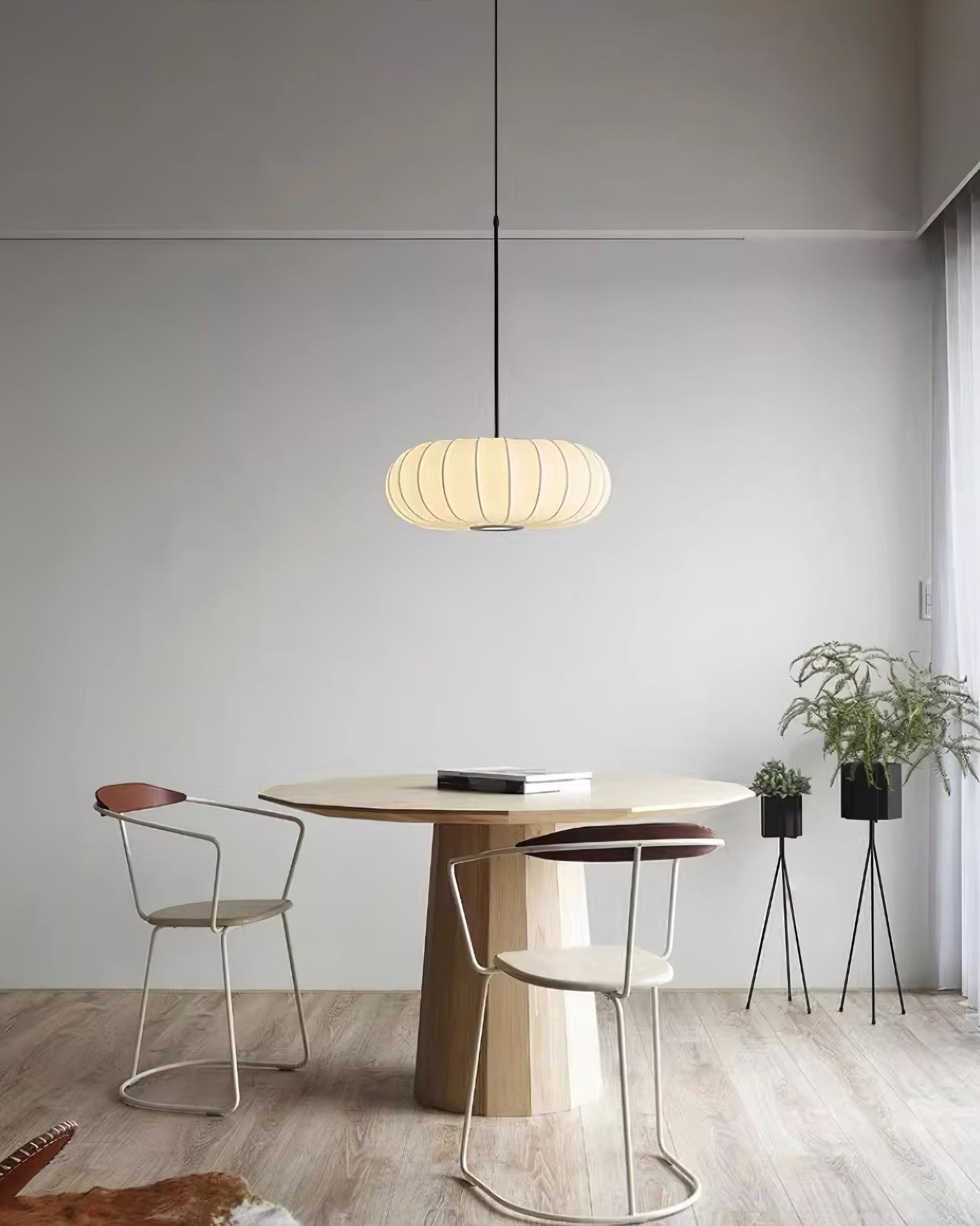 Aero Pendant Light With Natural Materials For Kitchen And Dining Areas In Modern Homes And Spaces