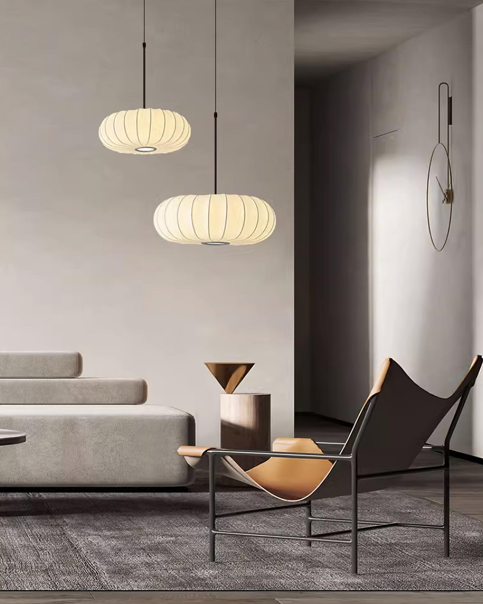 Aero Pendant Light With Natural Materials For Kitchen And Dining Areas In Modern Homes And Spaces