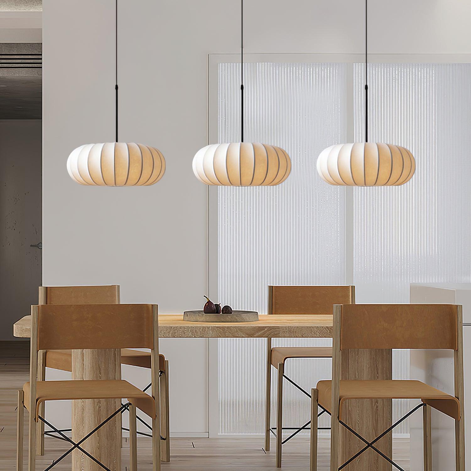 Aero Pendant Light With Natural Materials For Kitchen And Dining Areas In Modern Homes And Spaces